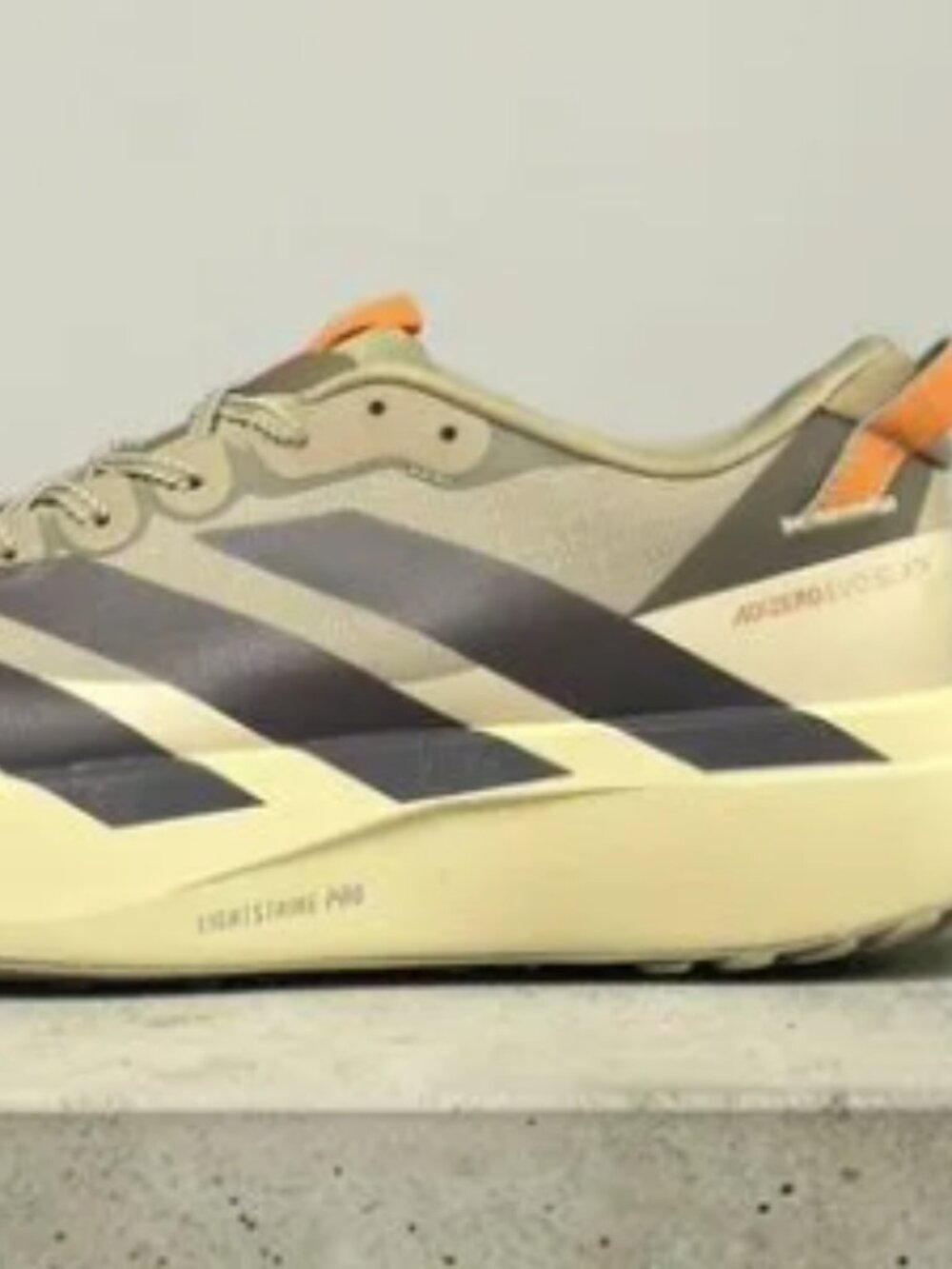 Adidas Adizero Beige Black Running Sneakers